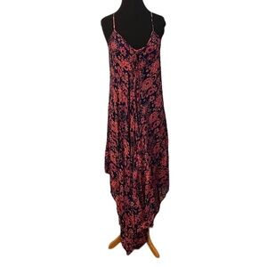 Dina Be Floral Print Cross back Strap Pattern Women's Dress Size Large‎